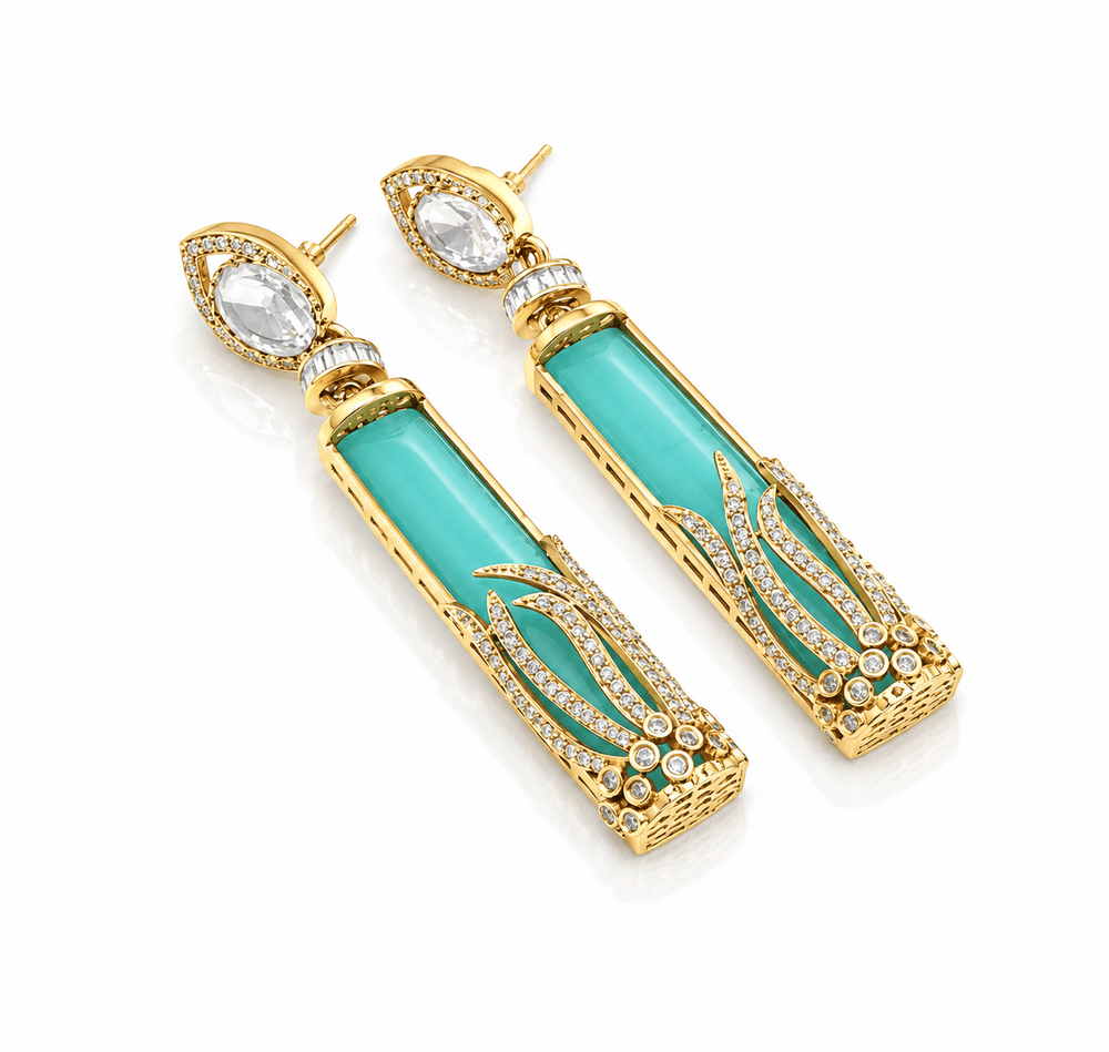 Victorian earrings 02253 - KRISHNA'S SWETA JEWELLERY