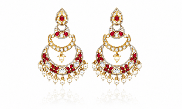 Victorian Earrings 08230 - KRISHNA'S SWETA JEWELLERY