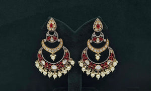 Victorian Earrings 08230 - KRISHNA'S SWETA JEWELLERY