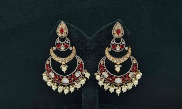 Victorian Earrings 08230 - KRISHNA'S SWETA JEWELLERY