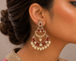 Victorian Earrings 08230 - KRISHNA'S SWETA JEWELLERY