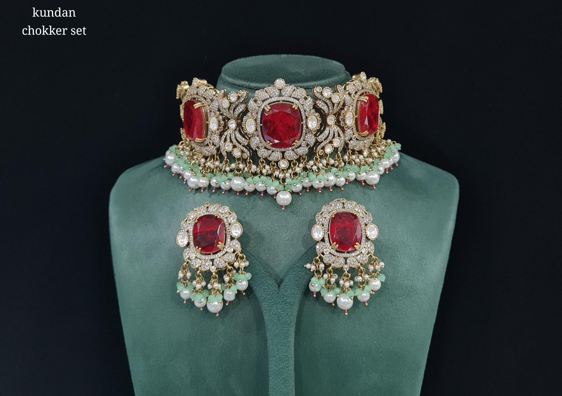 Victorian Kundan Choker 02665 - KRISHNA'S SWETA JEWELLERY