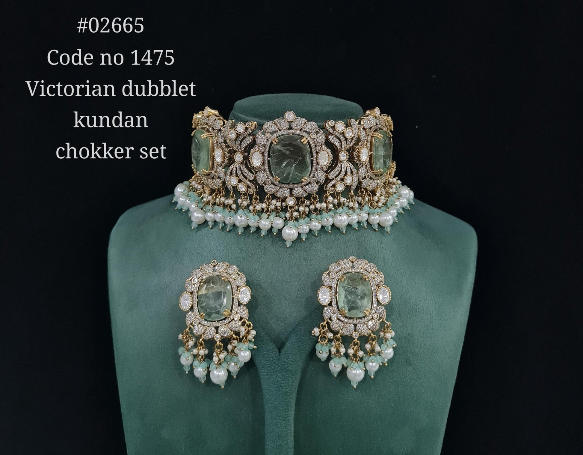Victorian Kundan Choker 02665 - KRISHNA'S SWETA JEWELLERY