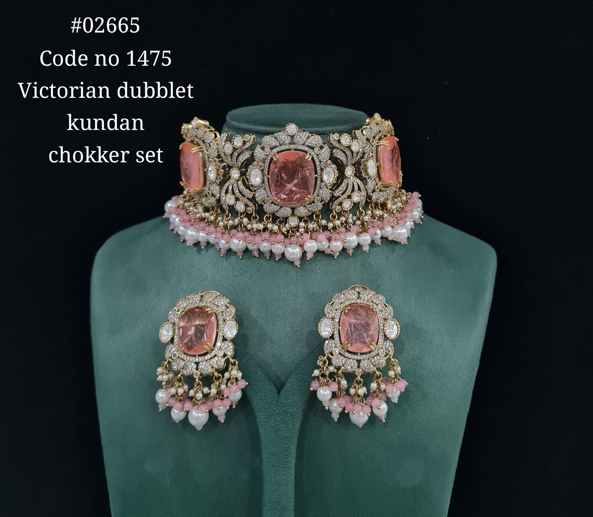 Victorian Kundan Choker 02665 - KRISHNA'S SWETA JEWELLERY