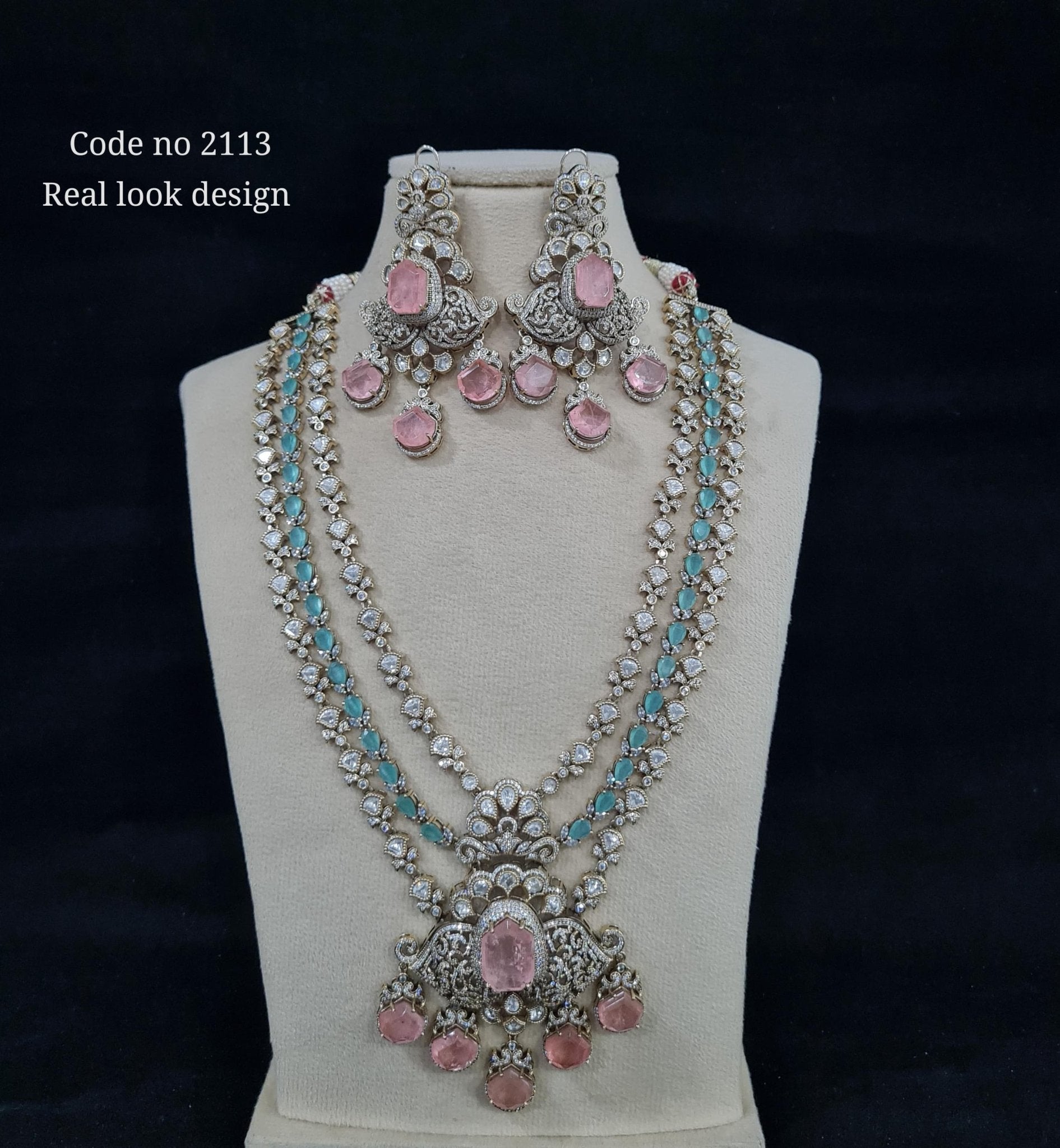 Victorian Kundan Long 02050 - KRISHNA'S SWETA JEWELLERY