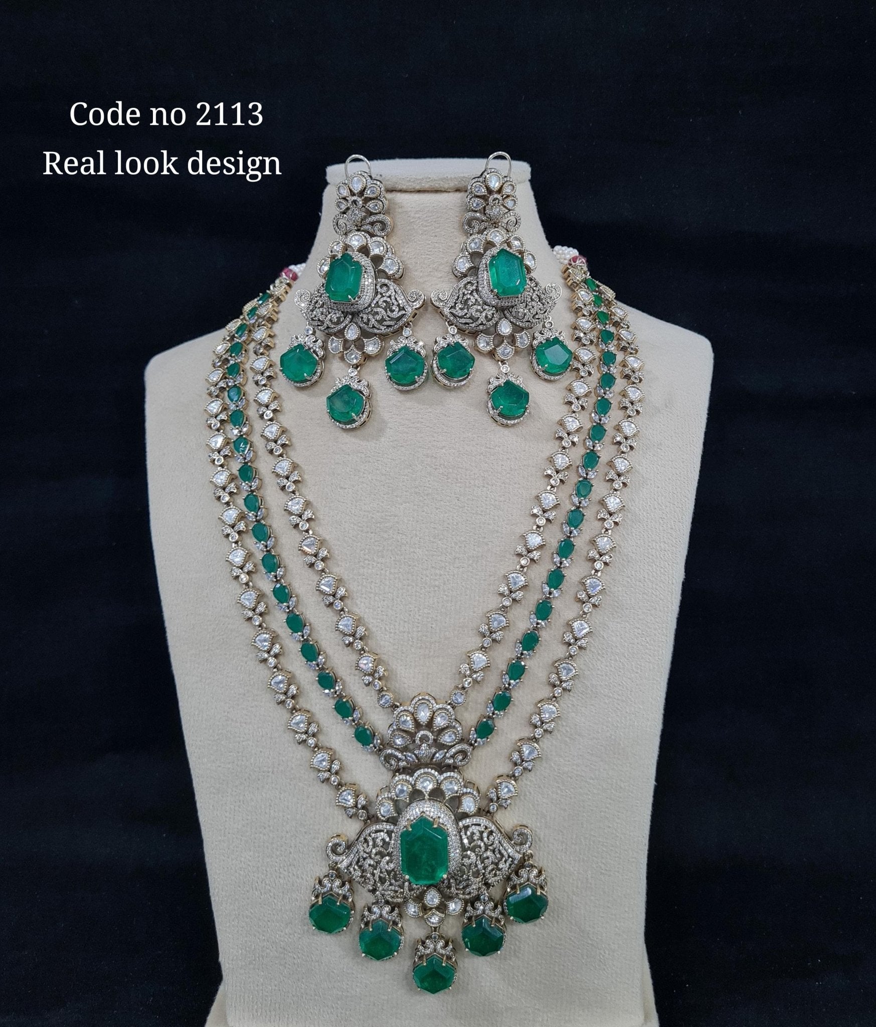 Victorian Kundan Long 02050 - KRISHNA'S SWETA JEWELLERY