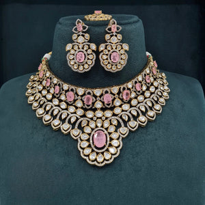 Victorian Kundan Necklace 08413 - KRISHNA'S SWETA JEWELLERY