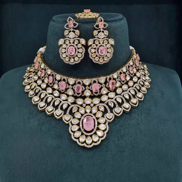 Victorian Kundan Necklace 08413 - KRISHNA'S SWETA JEWELLERY