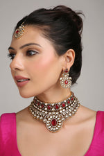 Victorian Kundan Necklace 08413 - Krishna's Sweta Jewellery