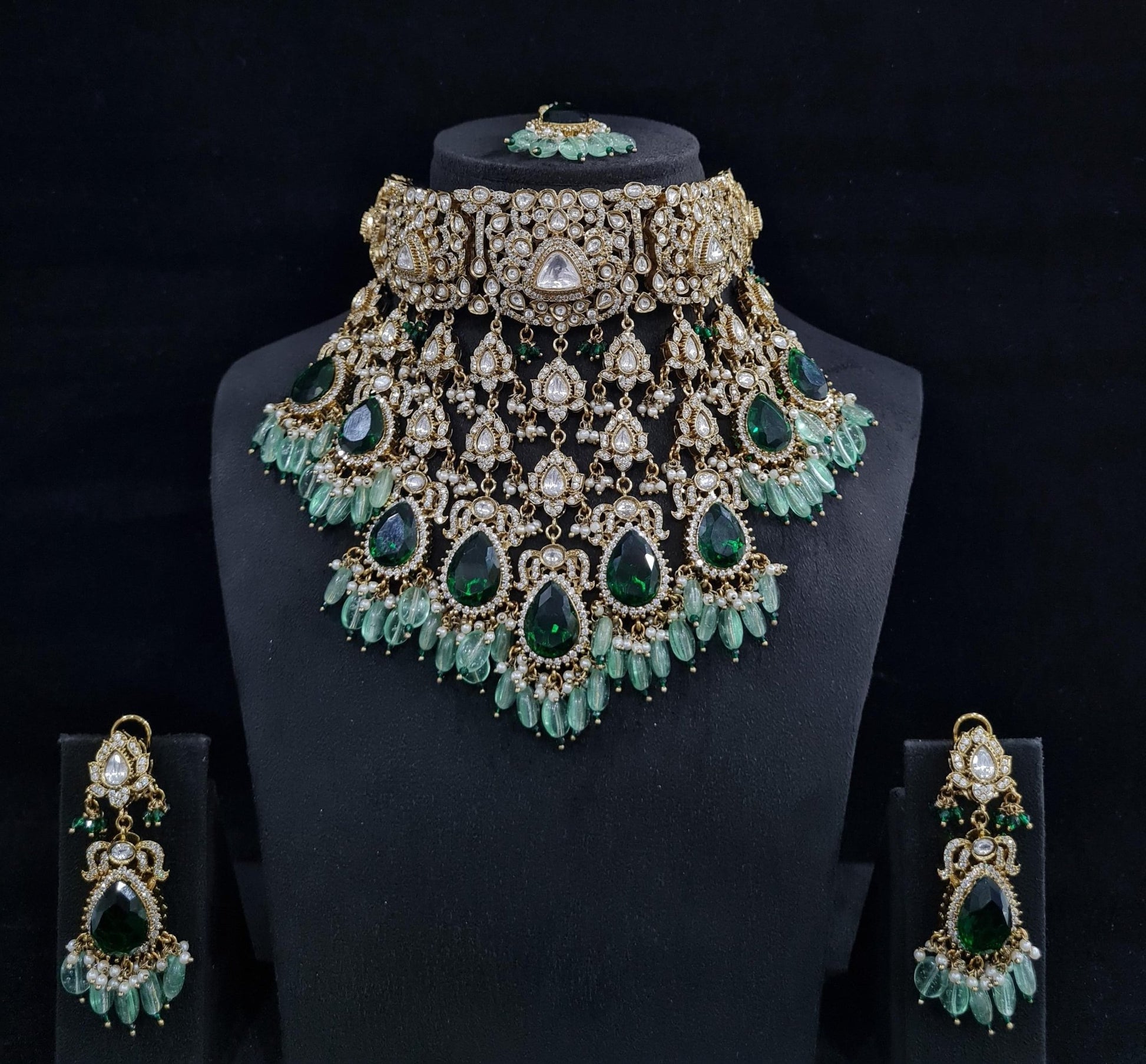 Victorian Necklace 00087 - KRISHNA'S SWETA JEWELLERY