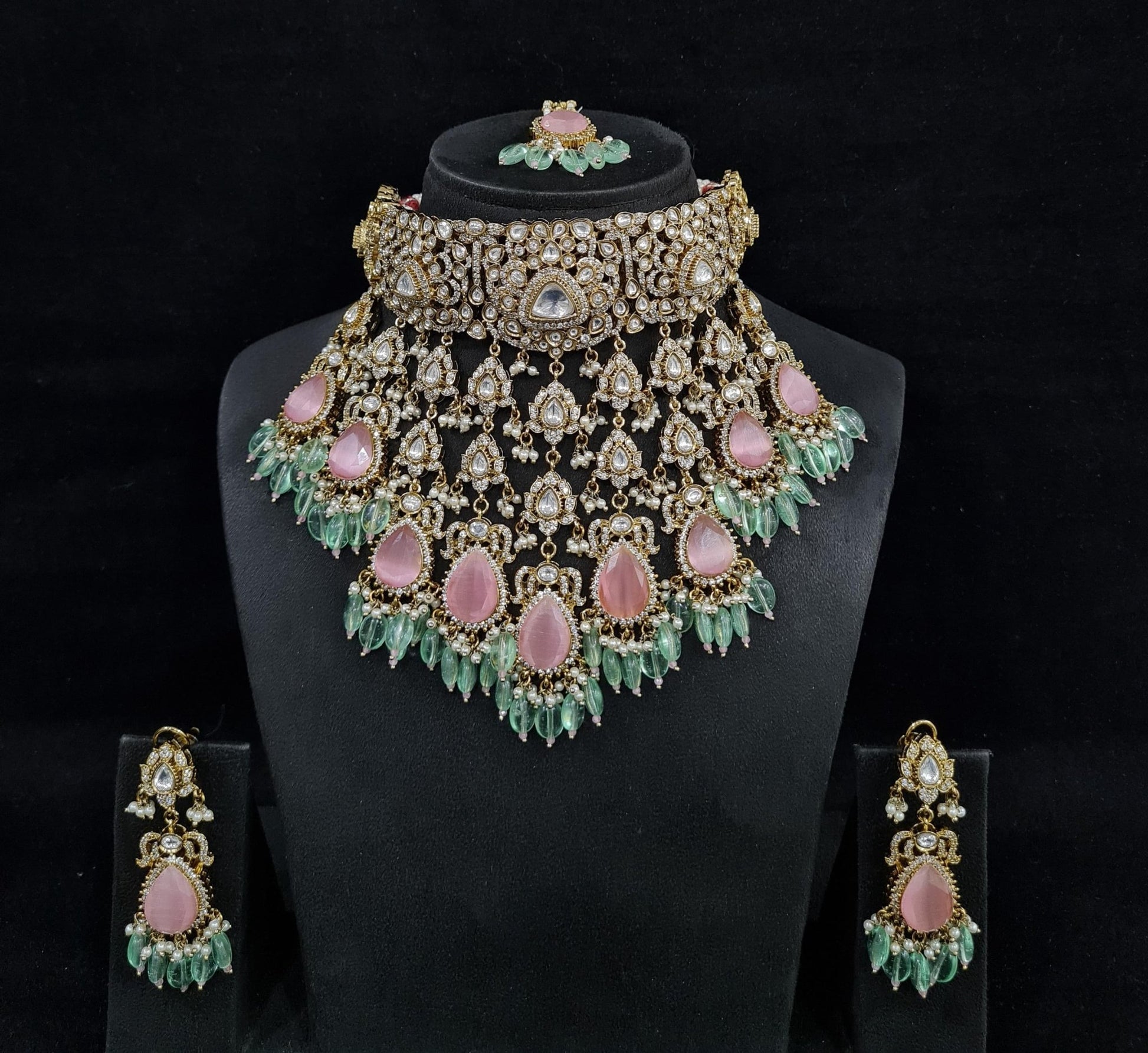 Victorian Necklace 00087 - KRISHNA'S SWETA JEWELLERY
