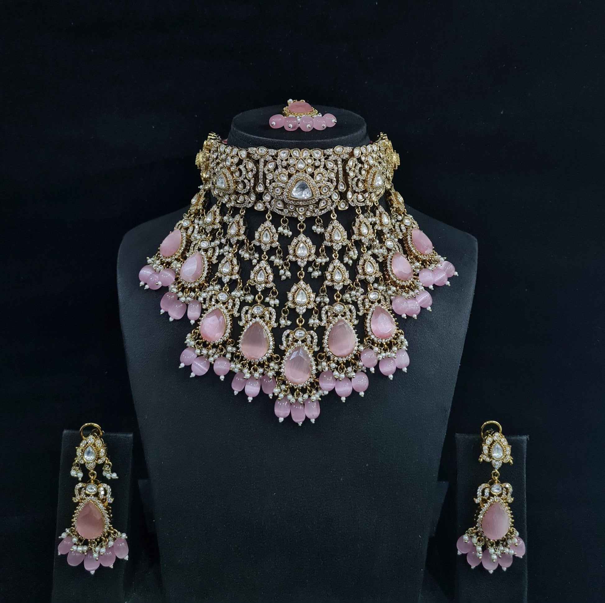 Victorian Necklace 00087 - KRISHNA'S SWETA JEWELLERY