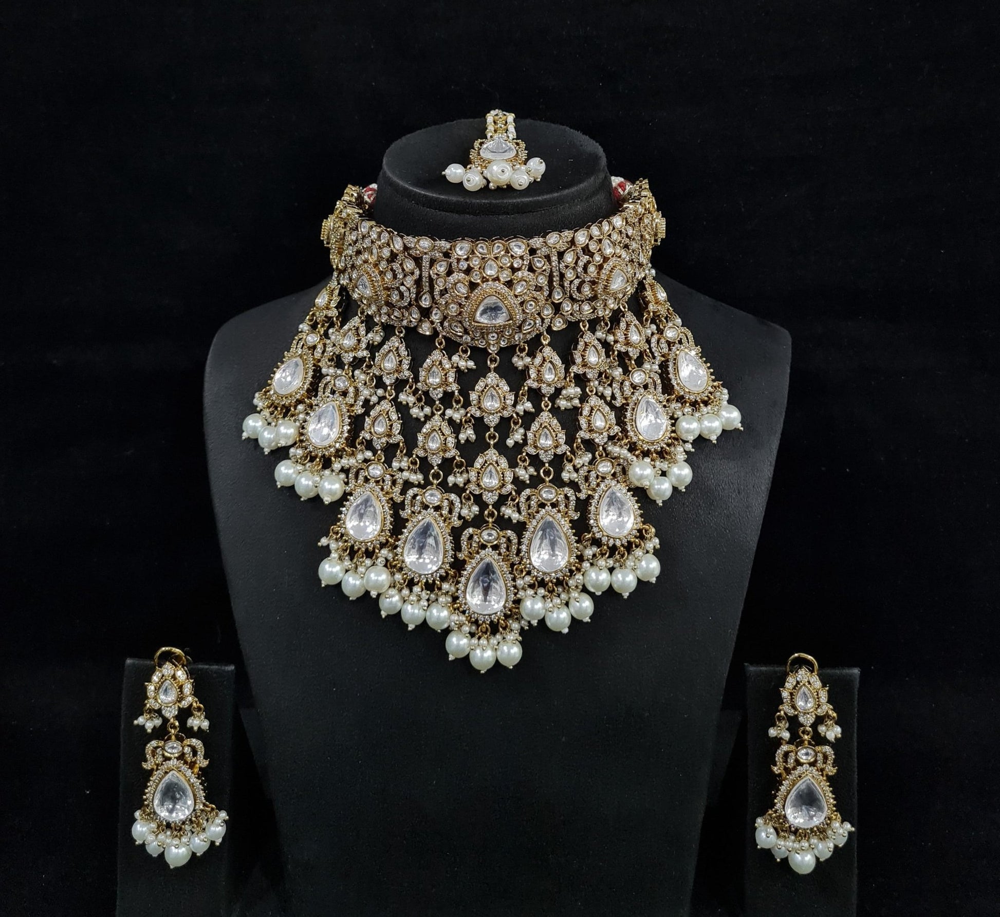 Victorian Necklace 00087 - KRISHNA'S SWETA JEWELLERY