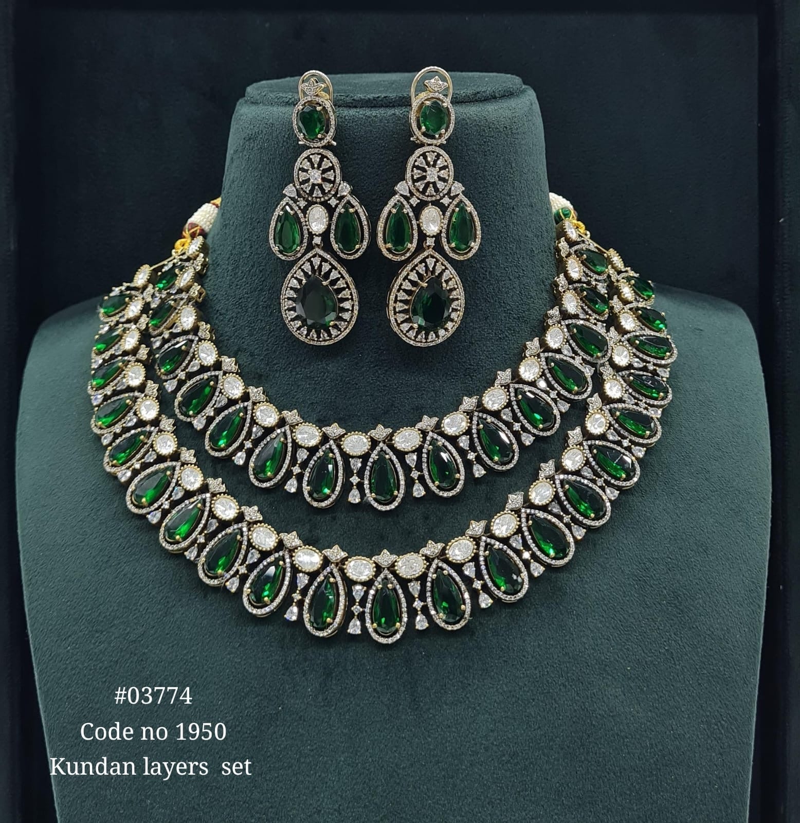Victorian Necklace 03774 - KRISHNA'S SWETA JEWELLERY