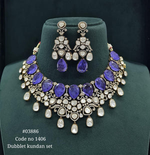 Victorian Necklace 03886 - KRISHNA'S SWETA JEWELLERY