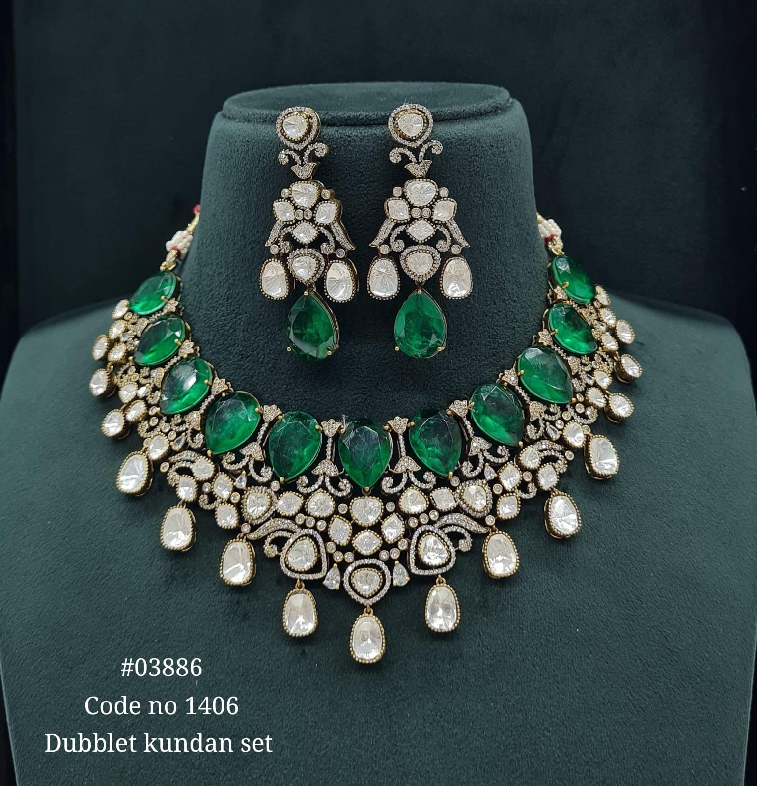 Victorian Necklace 03886 - KRISHNA'S SWETA JEWELLERY