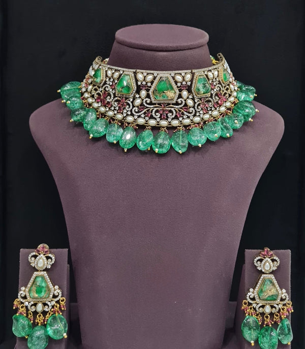 Victorian Necklace 04124 - KRISHNA'S SWETA JEWELLERY