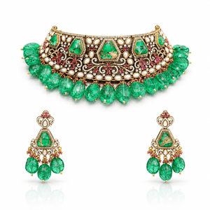 Victorian Necklace 04124 - KRISHNA'S SWETA JEWELLERY
