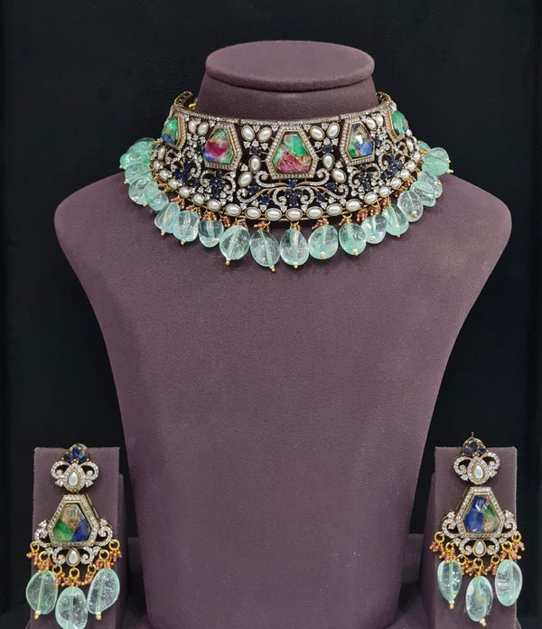 Victorian Necklace 04124 - KRISHNA'S SWETA JEWELLERY