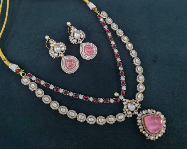 Victorian Necklace 04412 - KRISHNA'S SWETA JEWELLERY