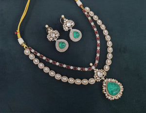 Victorian Necklace 04412 - KRISHNA'S SWETA JEWELLERY
