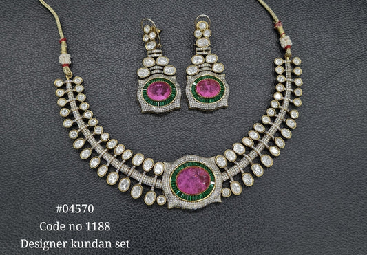 Victorian Necklace 04570 - KRISHNA'S SWETA JEWELLERY