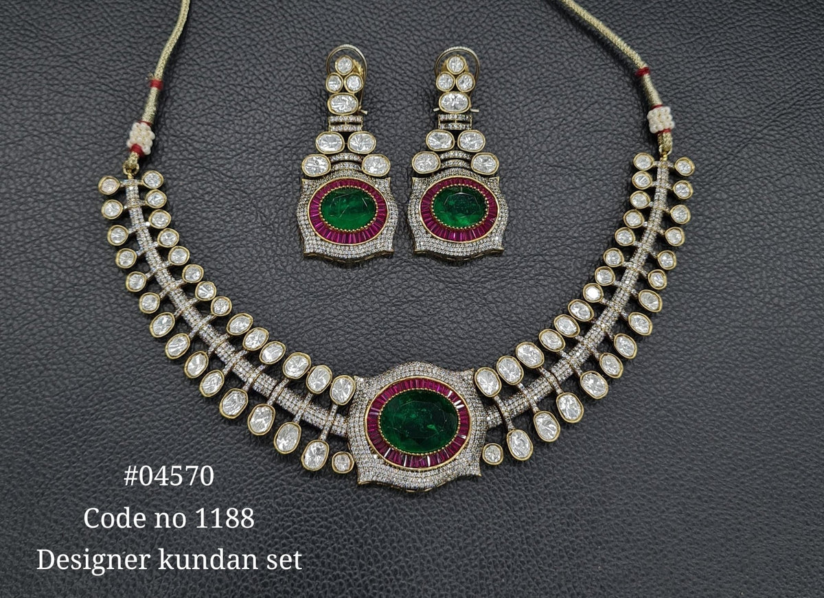 Victorian Necklace 04570 - KRISHNA'S SWETA JEWELLERY