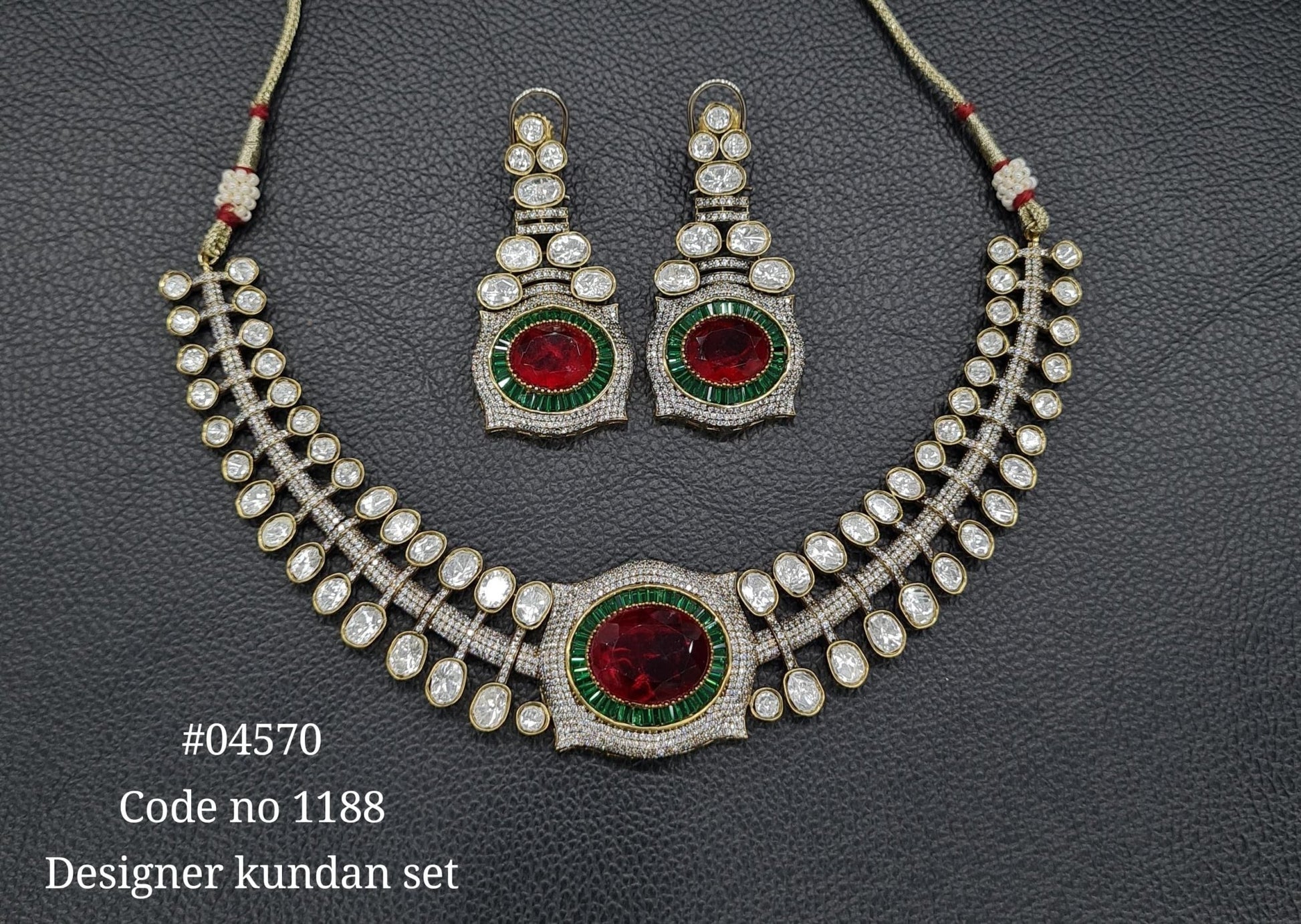 Victorian Necklace 04570 - KRISHNA'S SWETA JEWELLERY