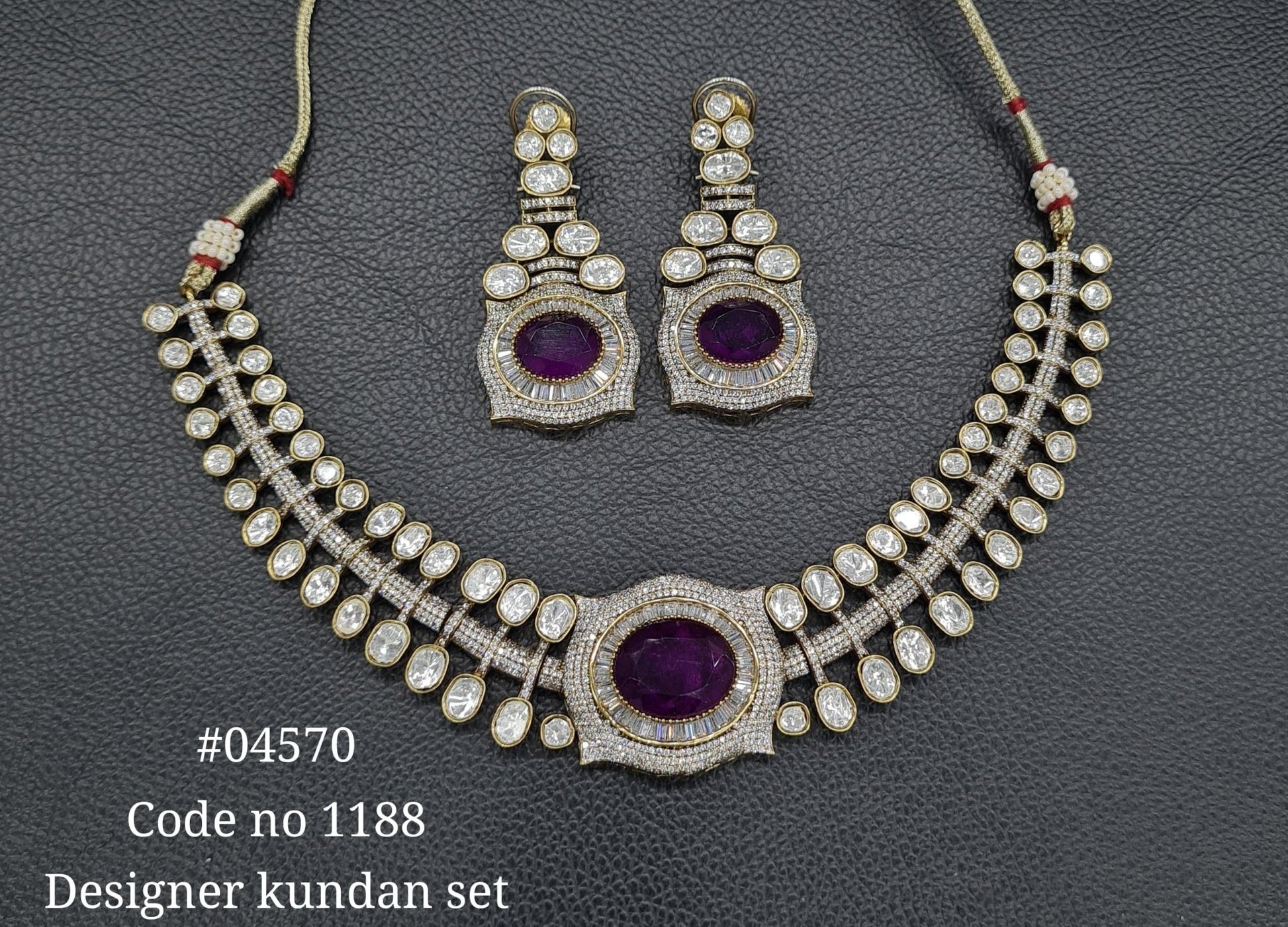 Victorian Necklace 04570 - KRISHNA'S SWETA JEWELLERY