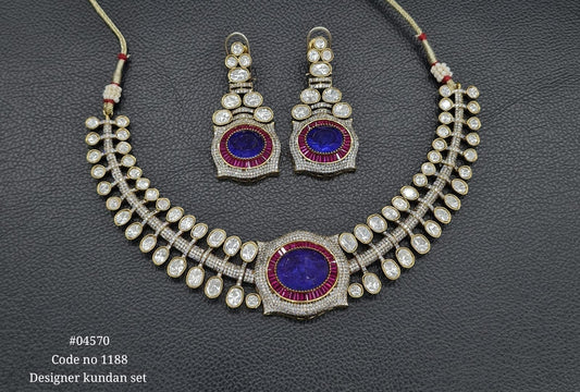Victorian Necklace 04570 - KRISHNA'S SWETA JEWELLERY