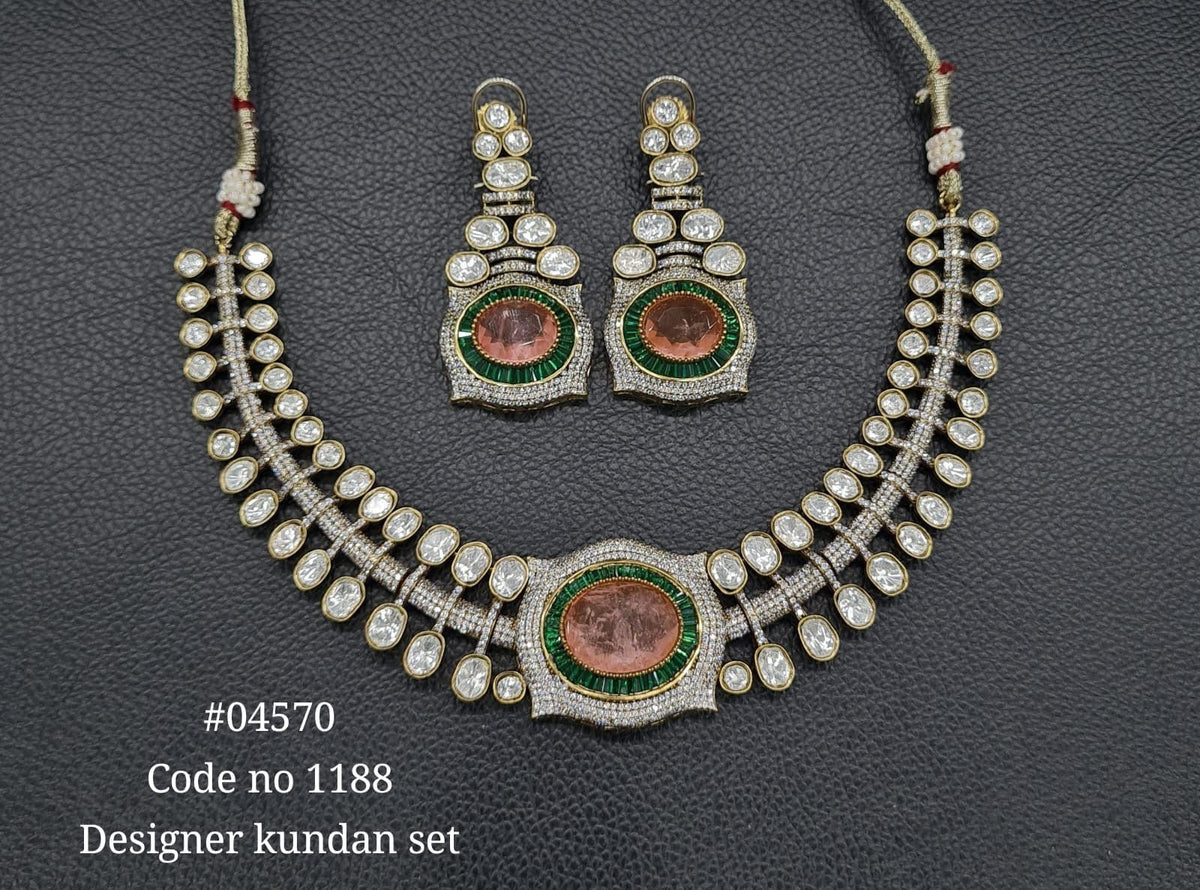 Victorian Necklace 04570 - KRISHNA'S SWETA JEWELLERY