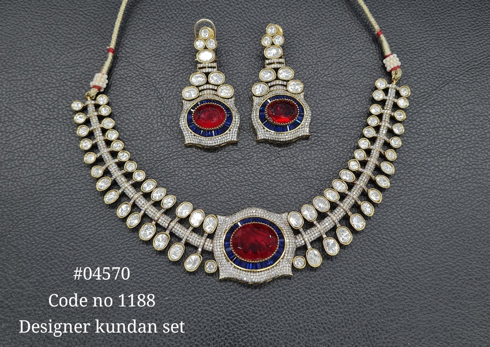 Victorian Necklace 04570 - KRISHNA'S SWETA JEWELLERY
