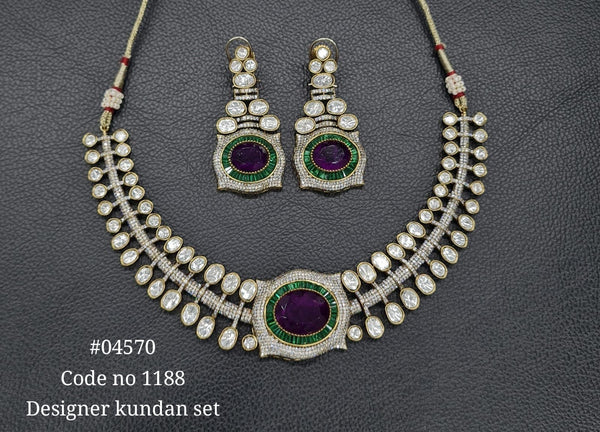 Victorian Necklace 04570 - KRISHNA'S SWETA JEWELLERY