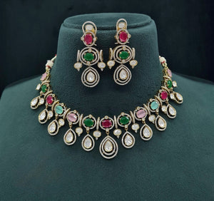 Victorian Necklace 04664 - KRISHNA'S SWETA JEWELLERY