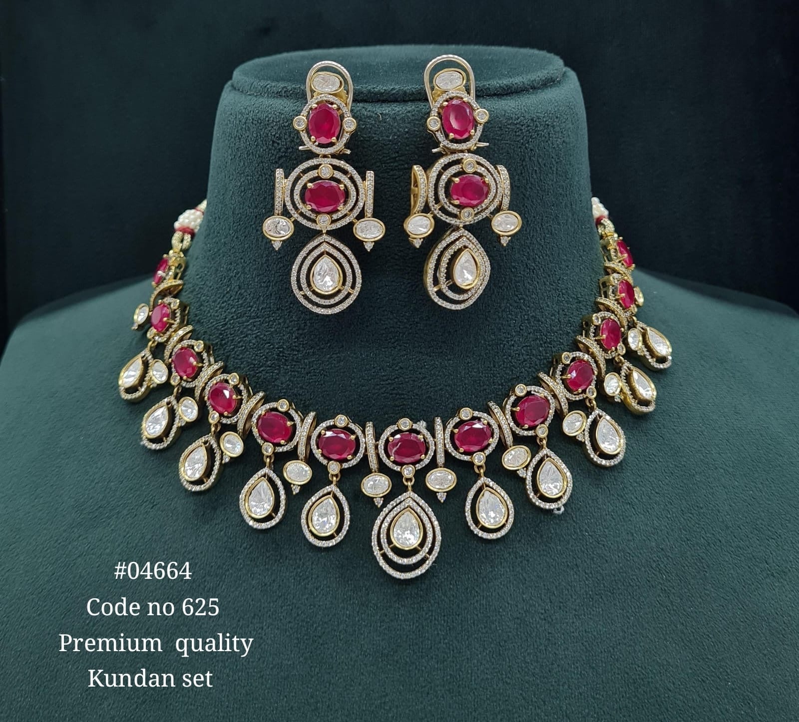 Victorian Necklace 04664 - KRISHNA'S SWETA JEWELLERY