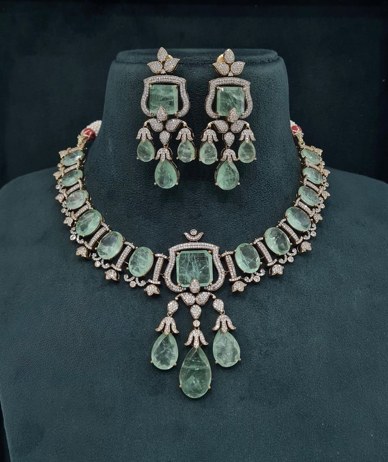 Victorian Necklace 05544 - KRISHNA'S SWETA JEWELLERY
