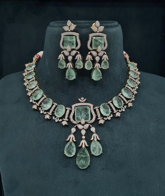Victorian Necklace 05544 - KRISHNA'S SWETA JEWELLERY