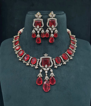 Victorian Necklace 05544 - KRISHNA'S SWETA JEWELLERY