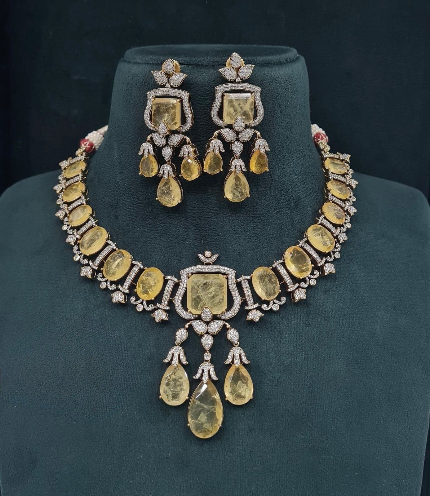Victorian Necklace 05544 - KRISHNA'S SWETA JEWELLERY