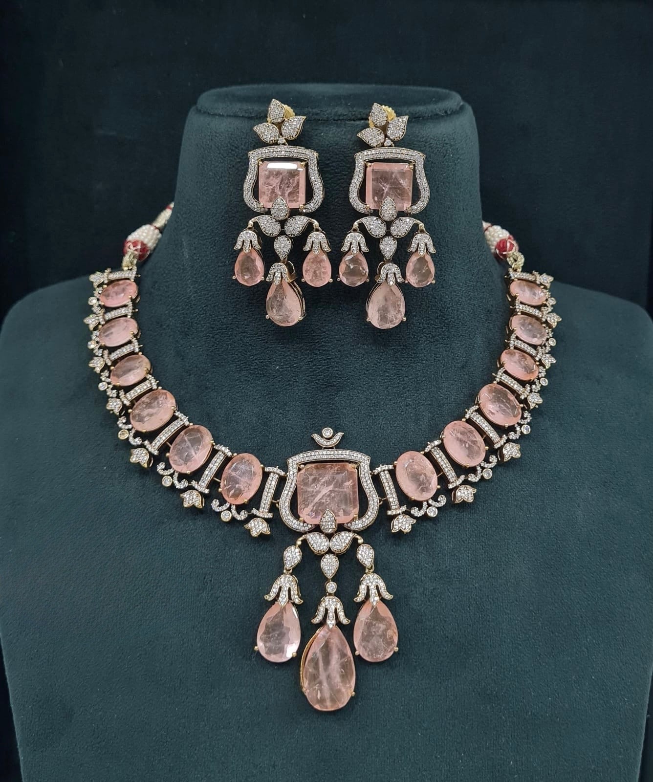 Victorian Necklace 05544 - KRISHNA'S SWETA JEWELLERY