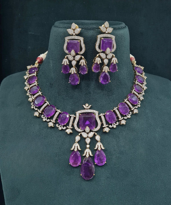 Victorian Necklace 05544 - KRISHNA'S SWETA JEWELLERY