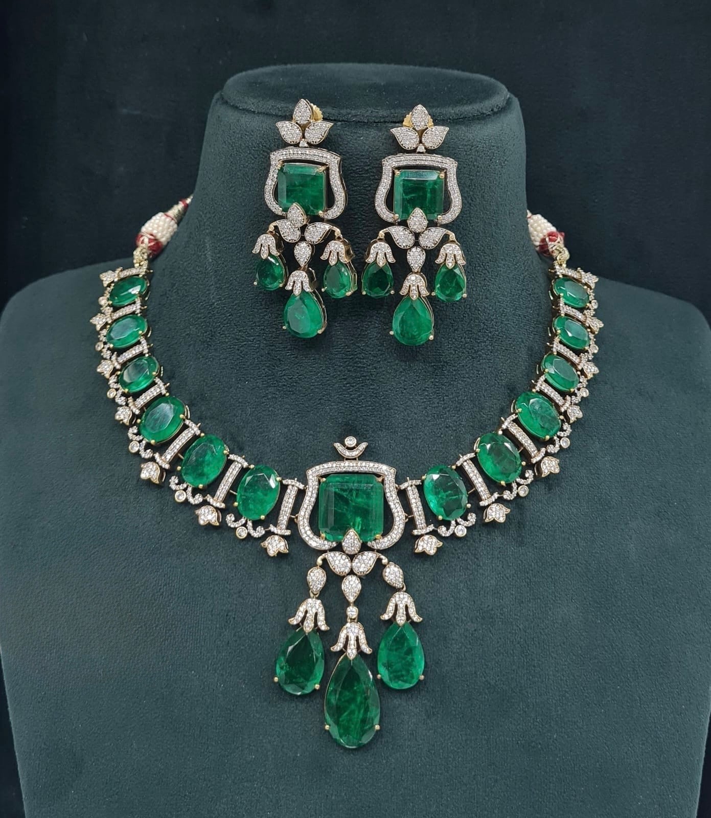 Victorian Necklace 05544 - KRISHNA'S SWETA JEWELLERY