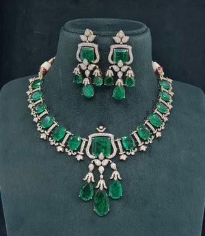 Victorian Necklace 05544 - KRISHNA'S SWETA JEWELLERY