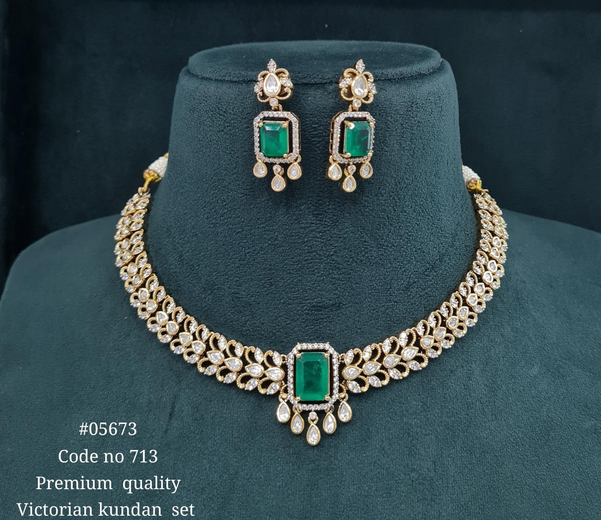 Victorian Necklace 05673 - KRISHNA'S SWETA JEWELLERY