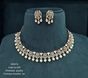 Victorian Necklace 05674 - KRISHNA'S SWETA JEWELLERY