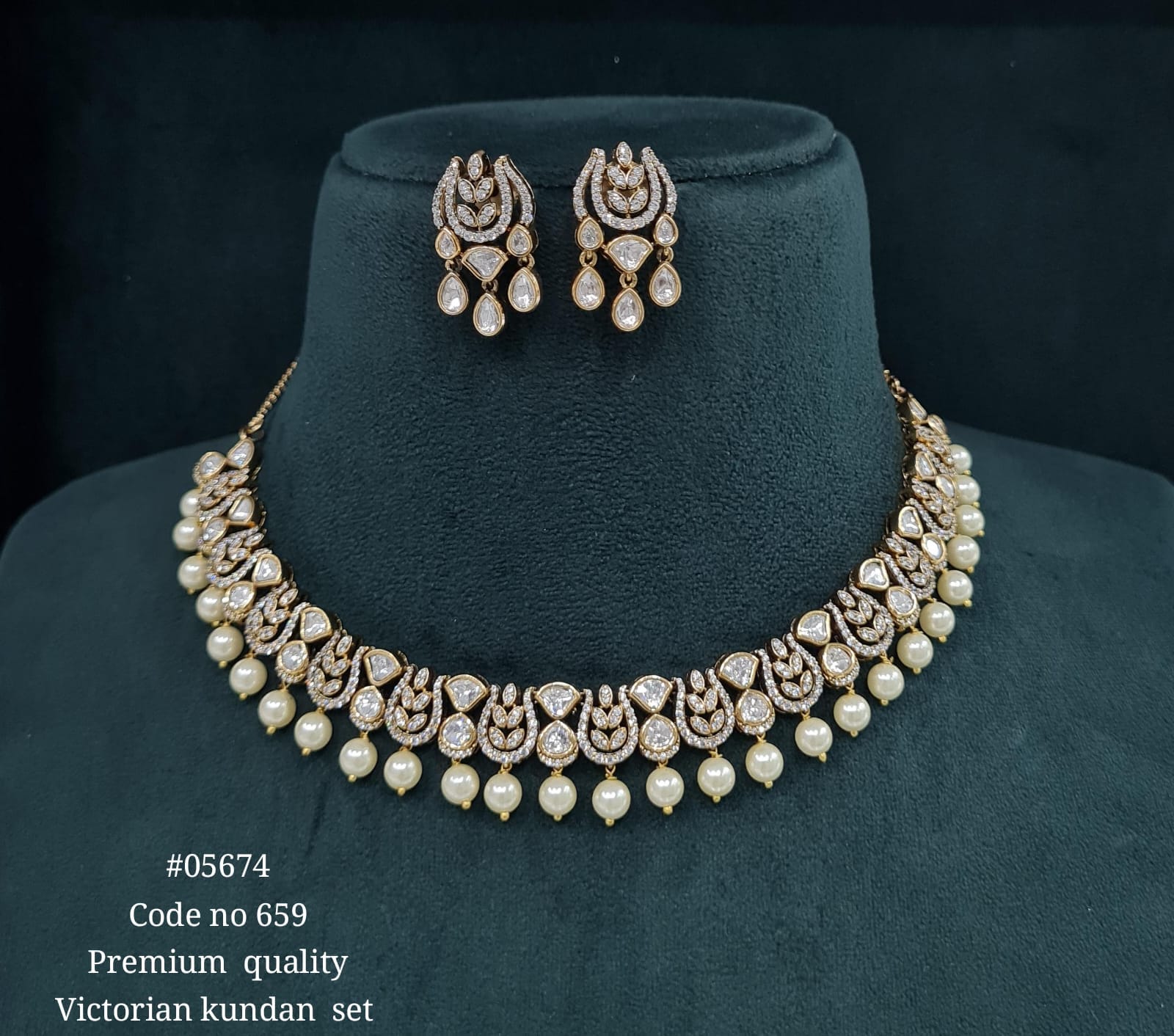 Victorian Necklace 05674 - KRISHNA'S SWETA JEWELLERY