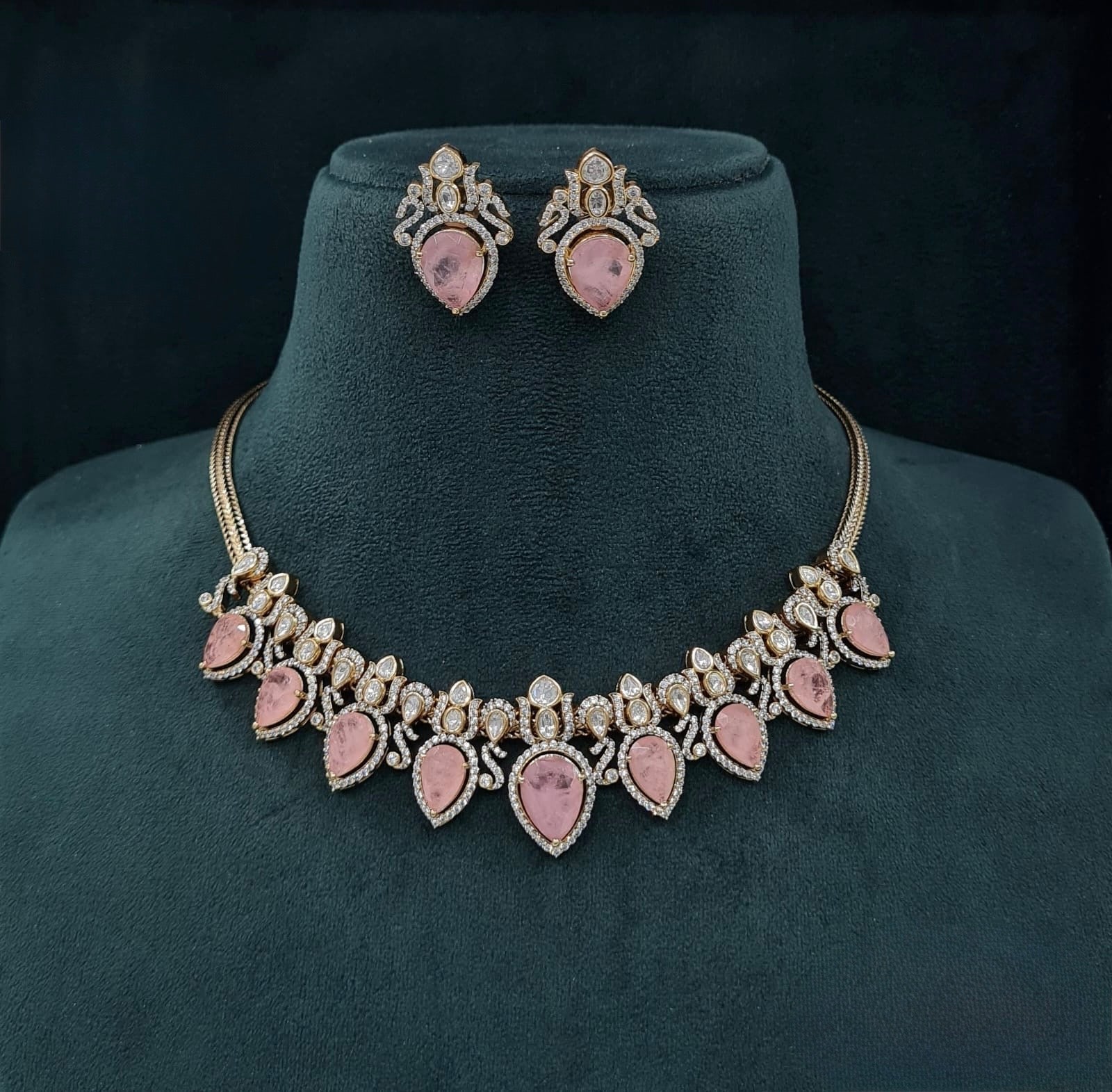 Victorian Necklace 06363 - KRISHNA'S SWETA JEWELLERY