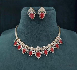 Victorian Necklace 06363 - KRISHNA'S SWETA JEWELLERY