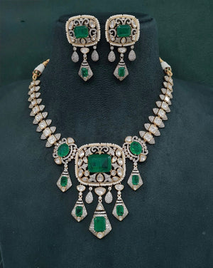 Victorian Necklace 07862 - KRISHNA'S SWETA JEWELLERY