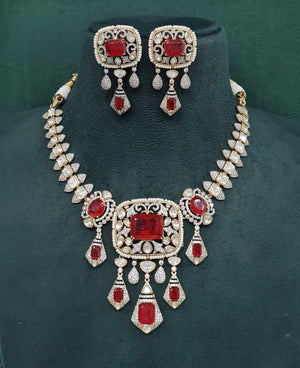 Victorian Necklace 07862 - KRISHNA'S SWETA JEWELLERY